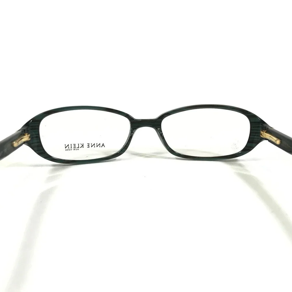 Anne Klein Eyeglasses Frames AK 8095 237 Green Gold Oval Round 52-17-135